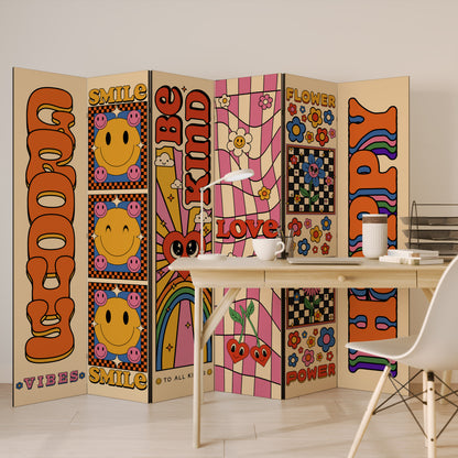 GROOVY POSTERS 6-Panel Room Divider