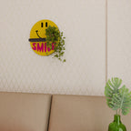 KEEP SMILING Prateleira Oval Decorativa em Acabamento Preto