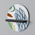 BOTANICAL HURRICANE Prateleira Oval Decorativa em Acabamento Preto