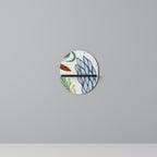 BOTANICAL HURRICANE Prateleira Oval Decorativa em Acabamento Preto