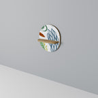 BOTANICAL HURRICANE Prateleira Oval Decorativa em Efeito Carvalho