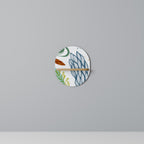 BOTANICAL HURRICANE Prateleira Oval Decorativa em Efeito Carvalho