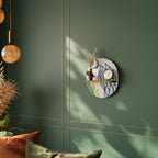 BOTANICAL HURRICANE Prateleira Oval Decorativa em Efeito Carvalho