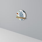 BOTANICAL HURRICANE Prateleira Redonda Decorativa em Efeito Carvalho