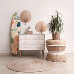 BOTANICAL HURRICANE Painel Decorativo Prancha de Surf