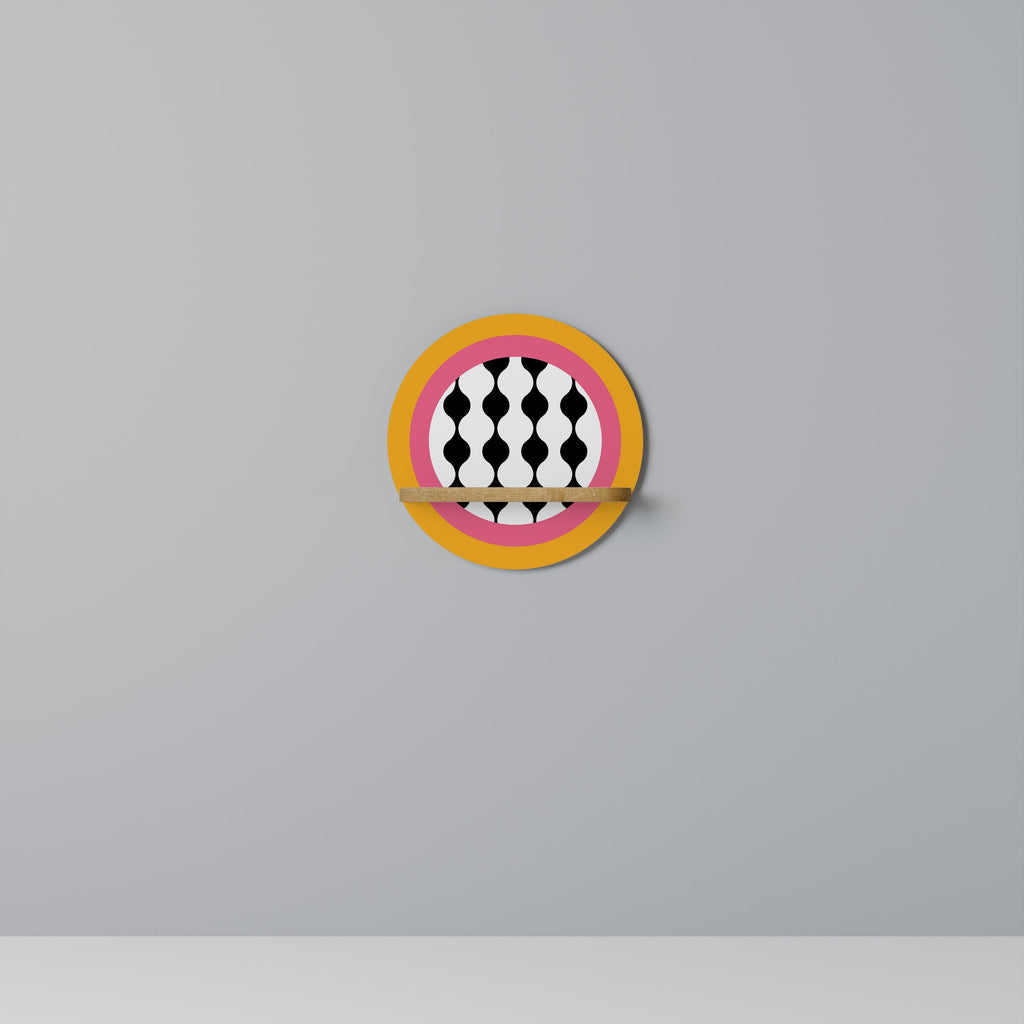 TEARS IN HEAVEN Prateleira Redonda Decorativa em Efeito Carvalho