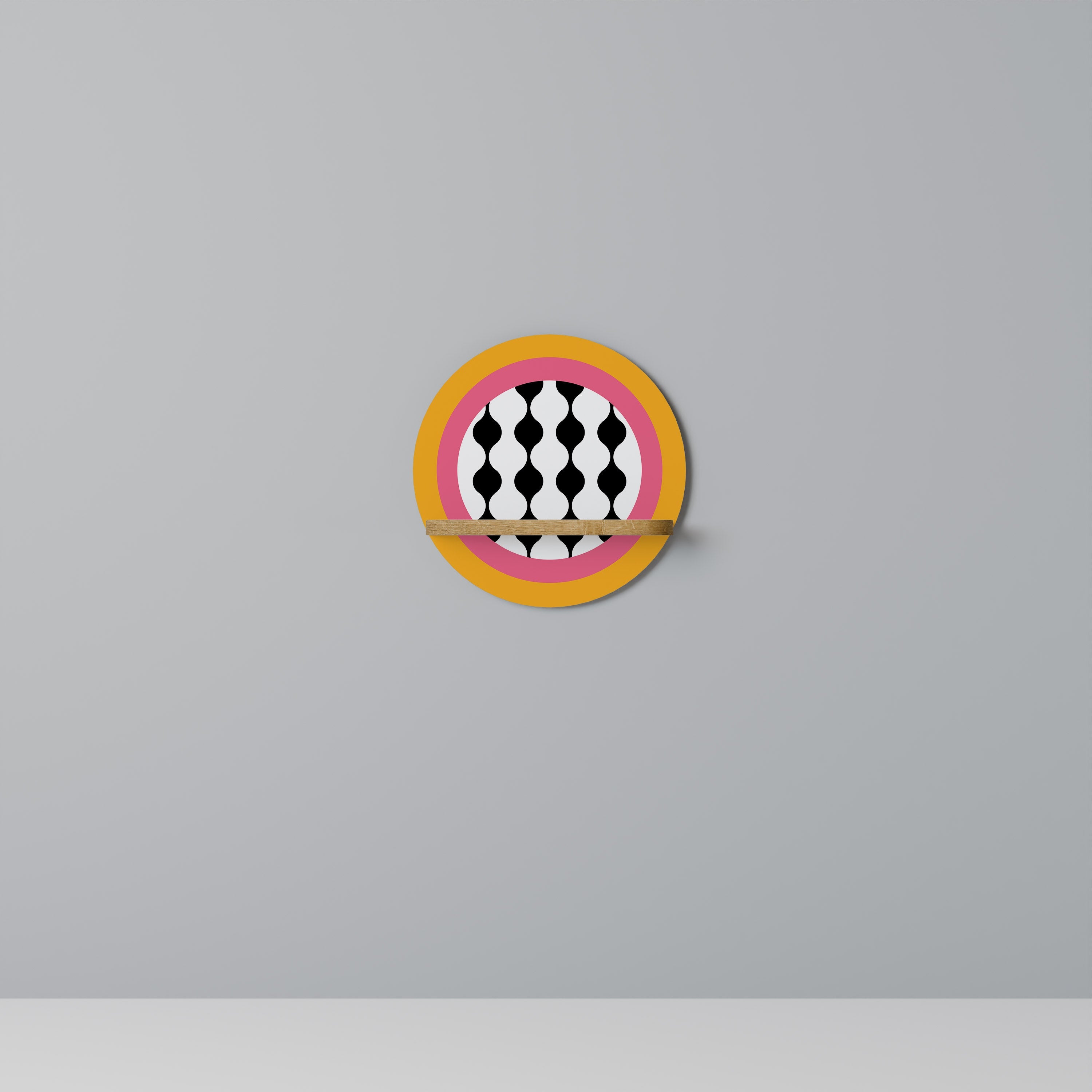 TEARS IN HEAVEN Prateleira Redonda Decorativa em Efeito Carvalho