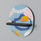 DREAMY SWIRLS Prateleira Oval Decorativa em Acabamento Preto