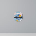 DREAMY SWIRLS Prateleira Oval Decorativa em Acabamento Preto