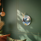 DREAMY SWIRLS Prateleira Oval Decorativa em Acabamento Preto