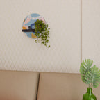 DREAMY SWIRLS Prateleira Redonda Decorativa em Acabamento Preto