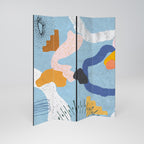 DREAMY SWIRLS Biombo Decorativo de 4 Painéis