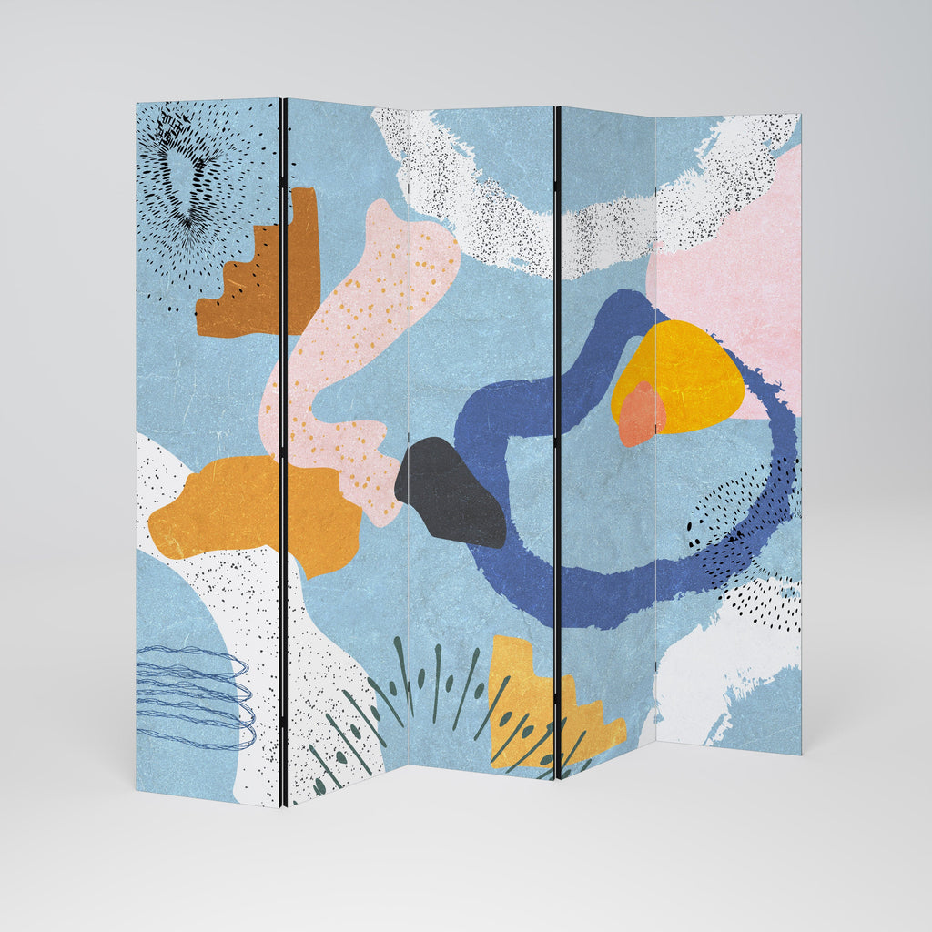 DREAMY SWIRLS Biombo Decorativo de 5 Painéis