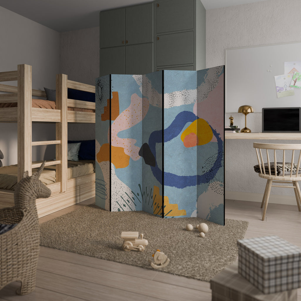 DREAMY SWIRLS Biombo Decorativo de 5 Painéis