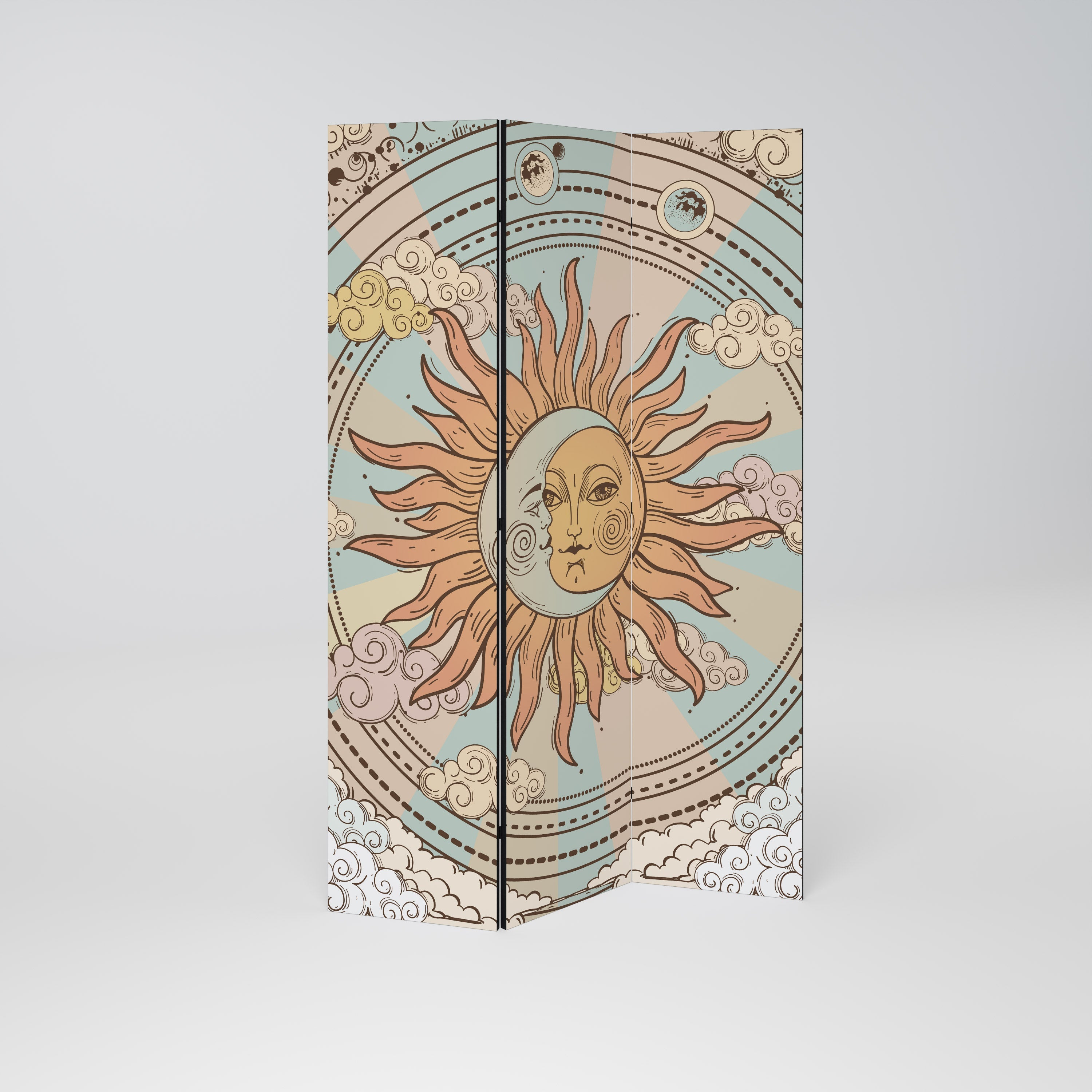 MYSTICAL STRUCTURE Biombo Decorativo de 3 Painéis