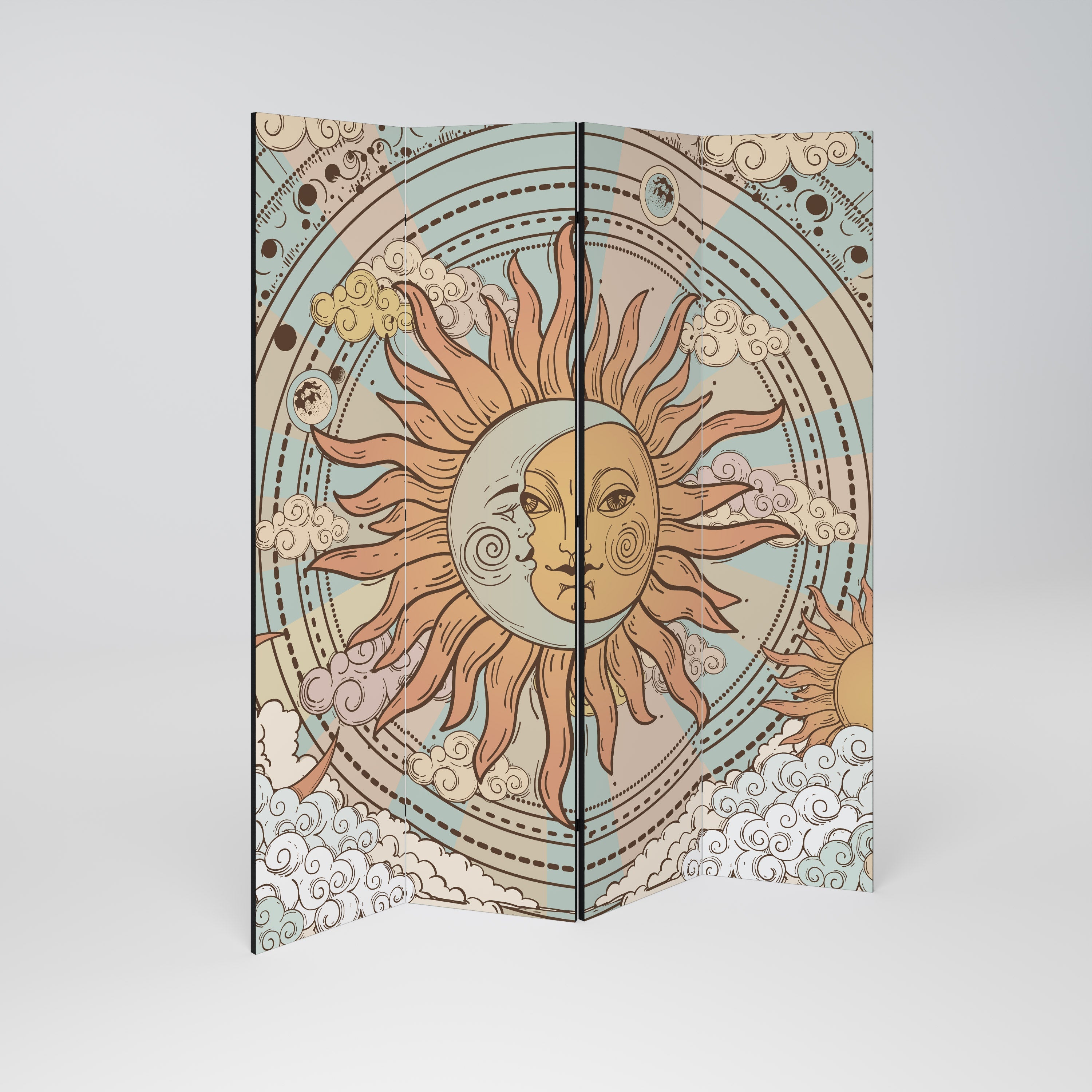 MYSTICAL STRUCTURE Biombo Decorativo de 4 Painéis