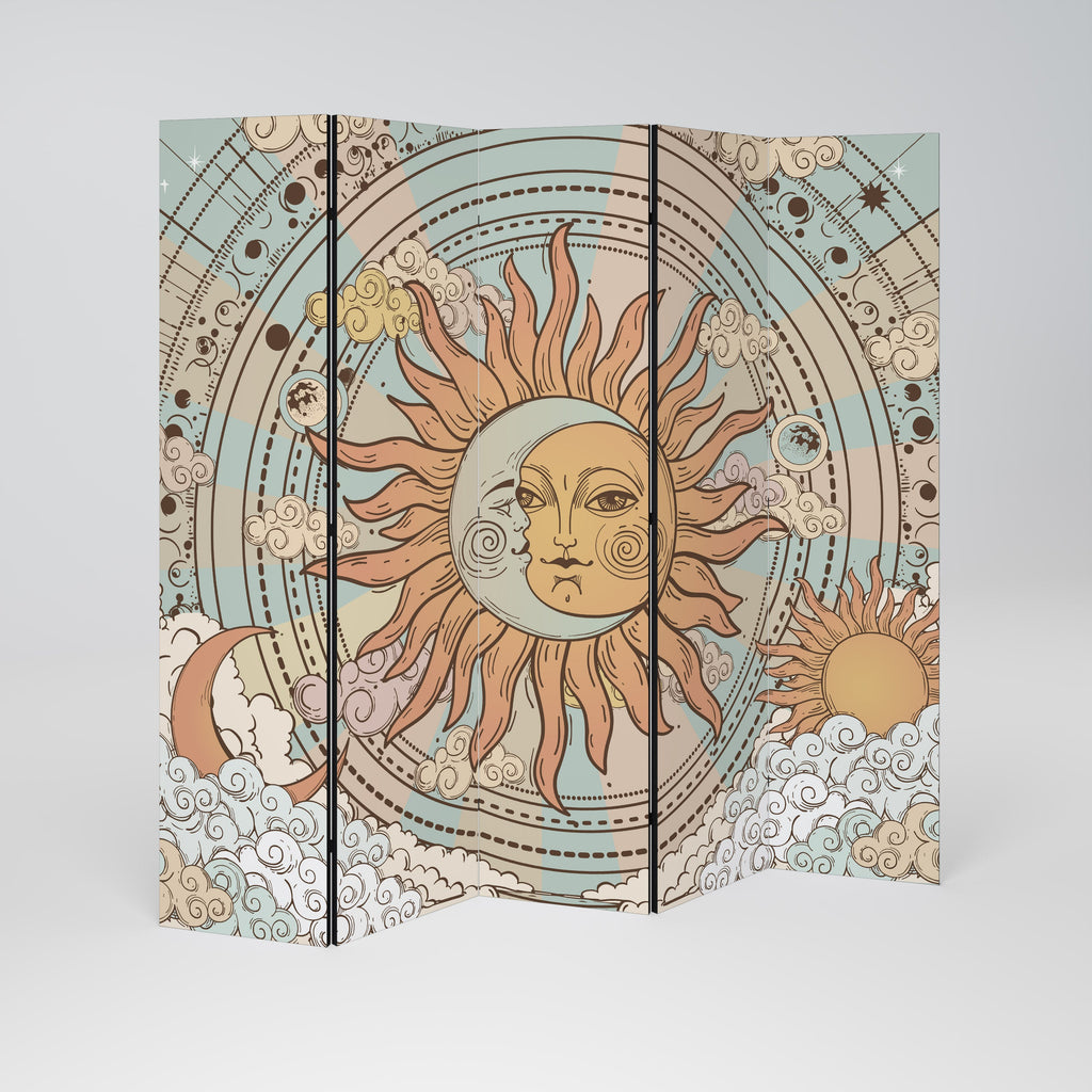 MYSTICAL STRUCTURE Biombo Decorativo de 5 Painéis