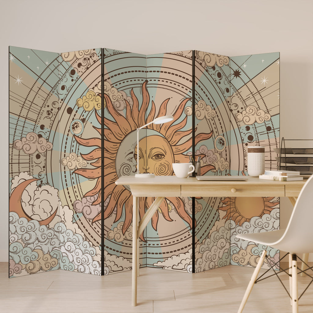 MYSTICAL STRUCTURE Biombo Decorativo de 6 Painéis
