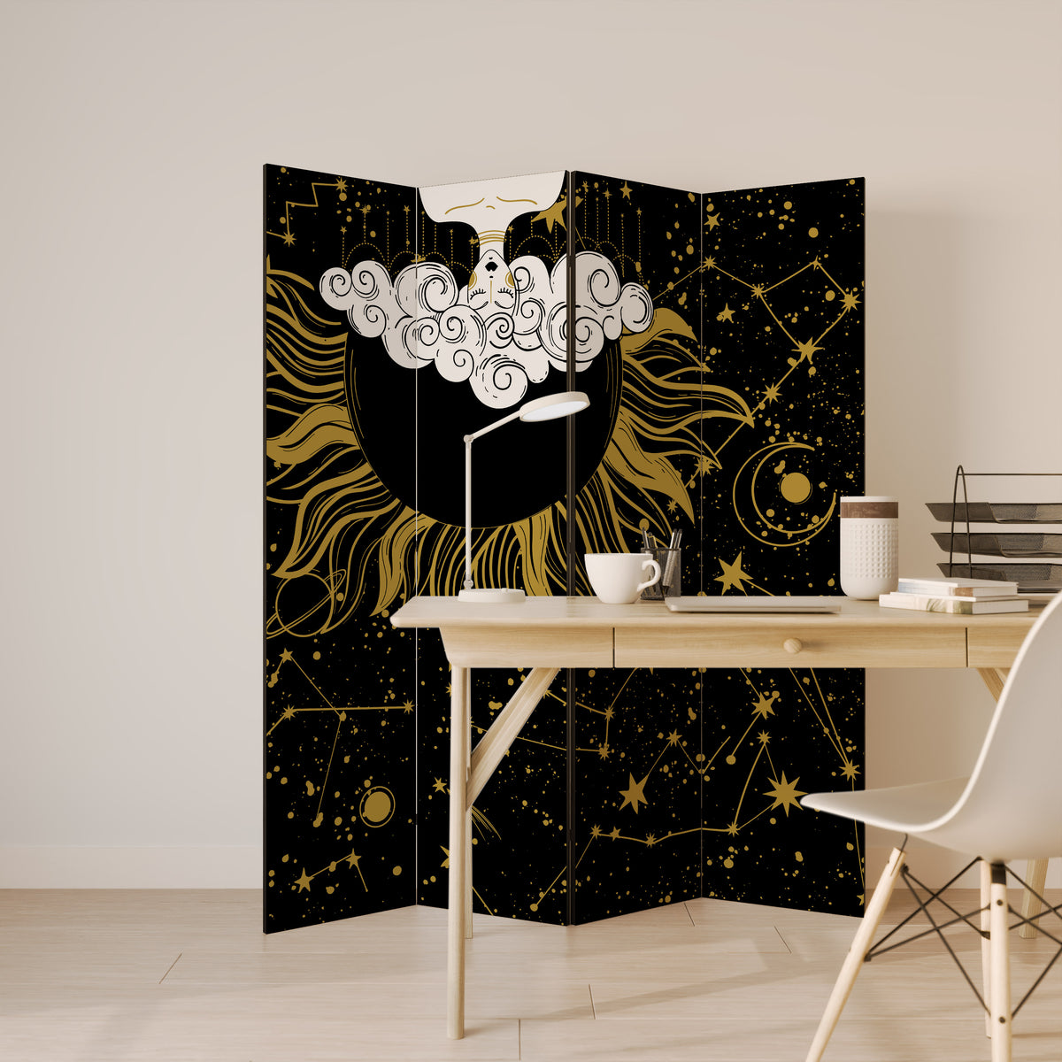 STELLAR CONSTELLATIONS Biombo de 4 Painéis