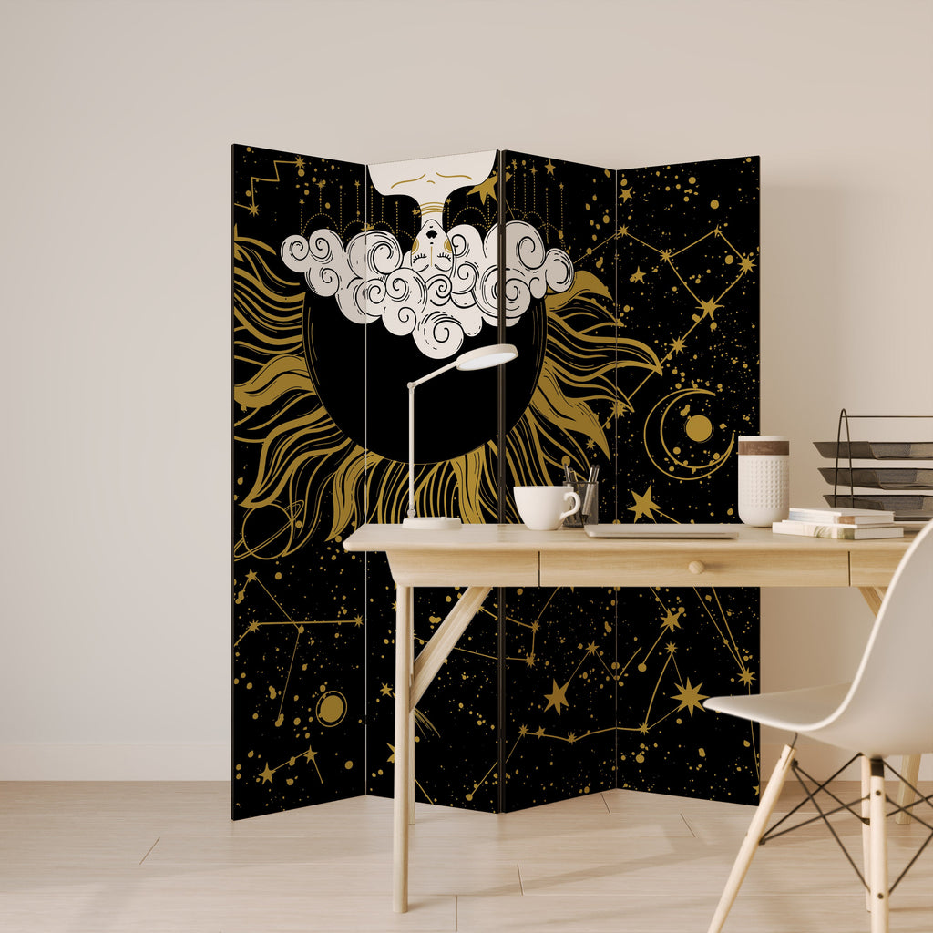 STELLAR CONSTELLATIONS Biombo Decorativo de 4 Painéis