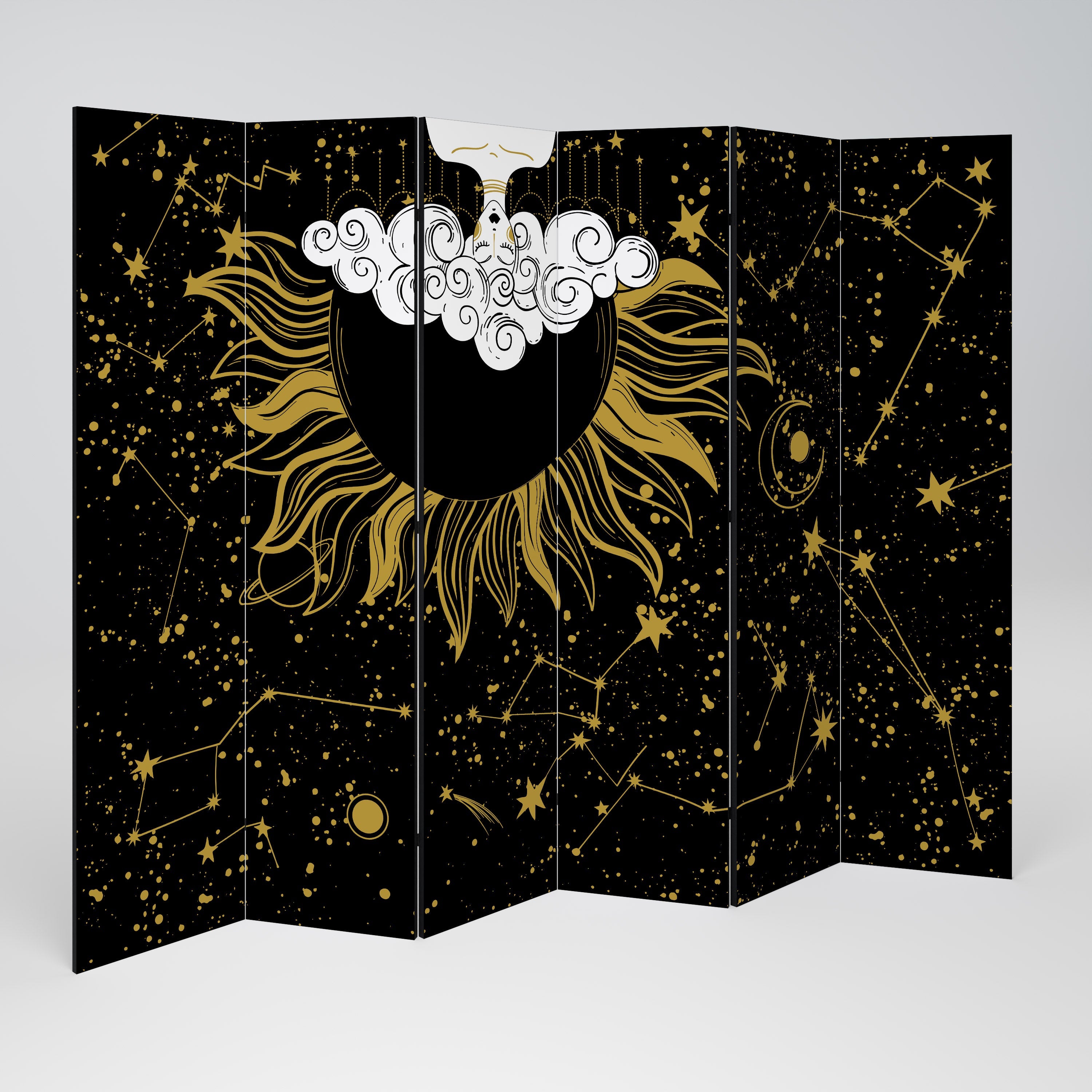STELLAR CONSTELLATIONS Biombo Decorativo de 6 Painéis