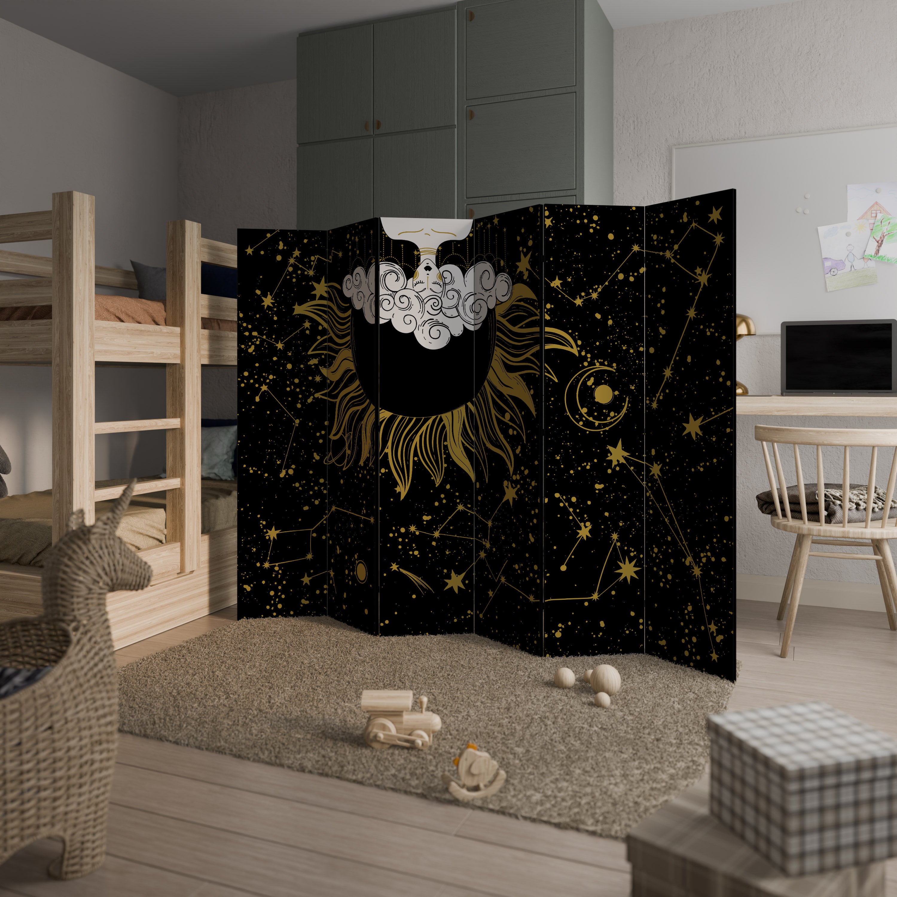 STELLAR CONSTELLATIONS Biombo de 6 Painéis