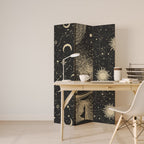 BRILLIANT UNIVERSE Decorative 3-Panel Room Divider