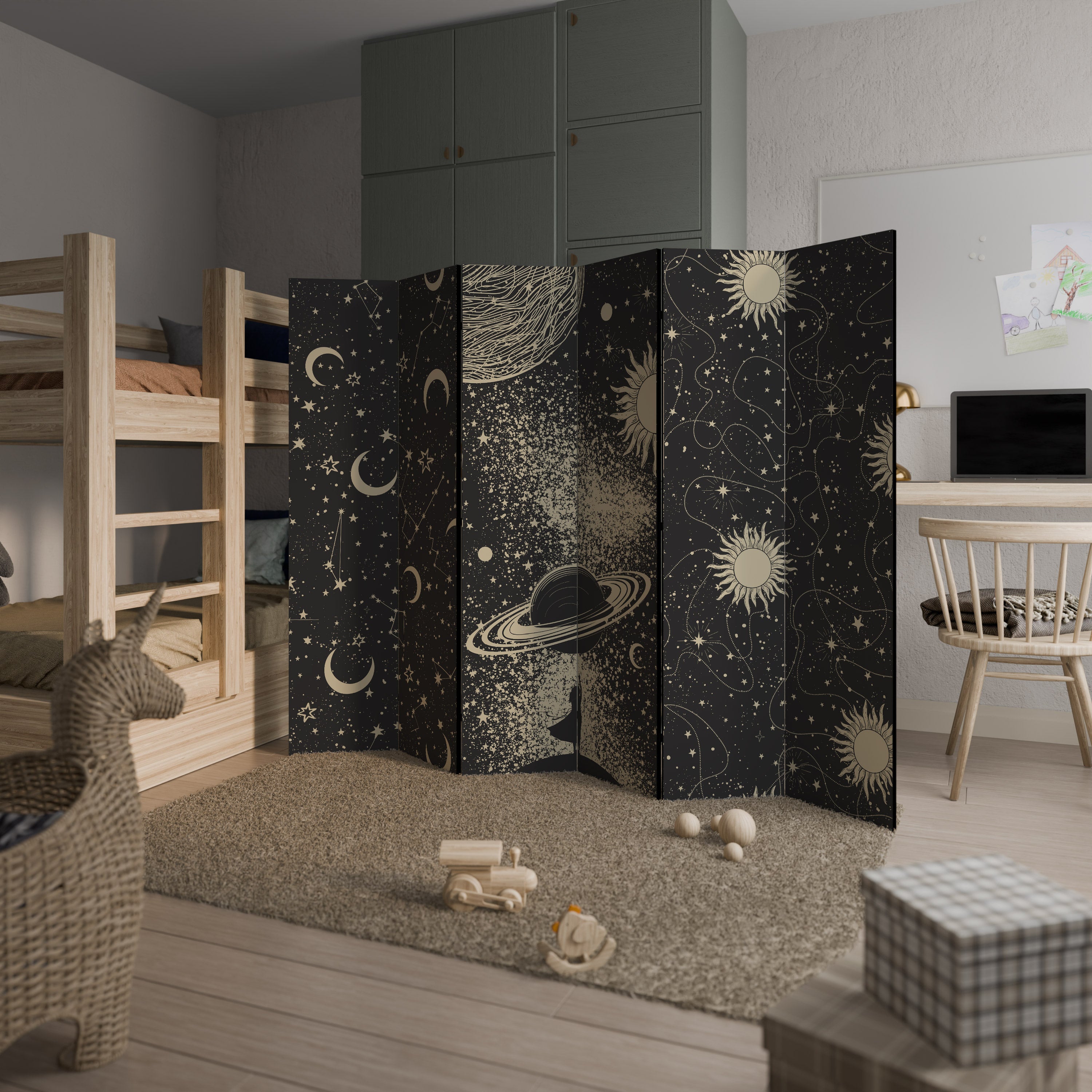 BRILLIANT UNIVERSE Biombo de 6 Painéis