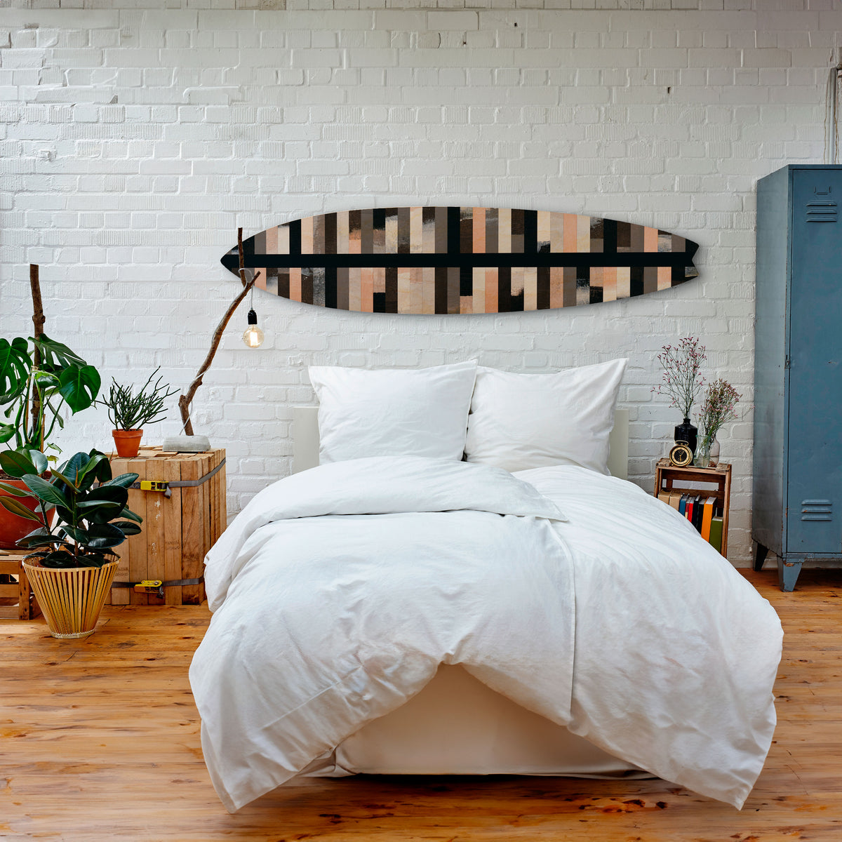 COLLAGE OF RECTANGLES Painel Decorativo Prancha de Surf