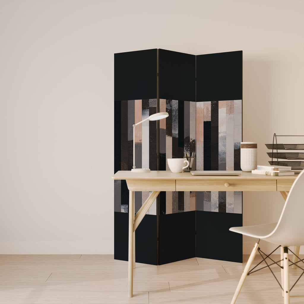 COLLAGE OF RECTANGLES 3-Panel Room Divider