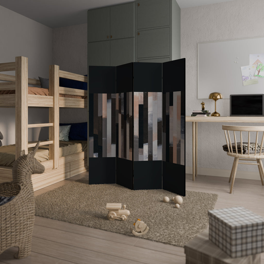 COLLAGE OF RECTANGLES Biombo Decorativo de 4 Painéis