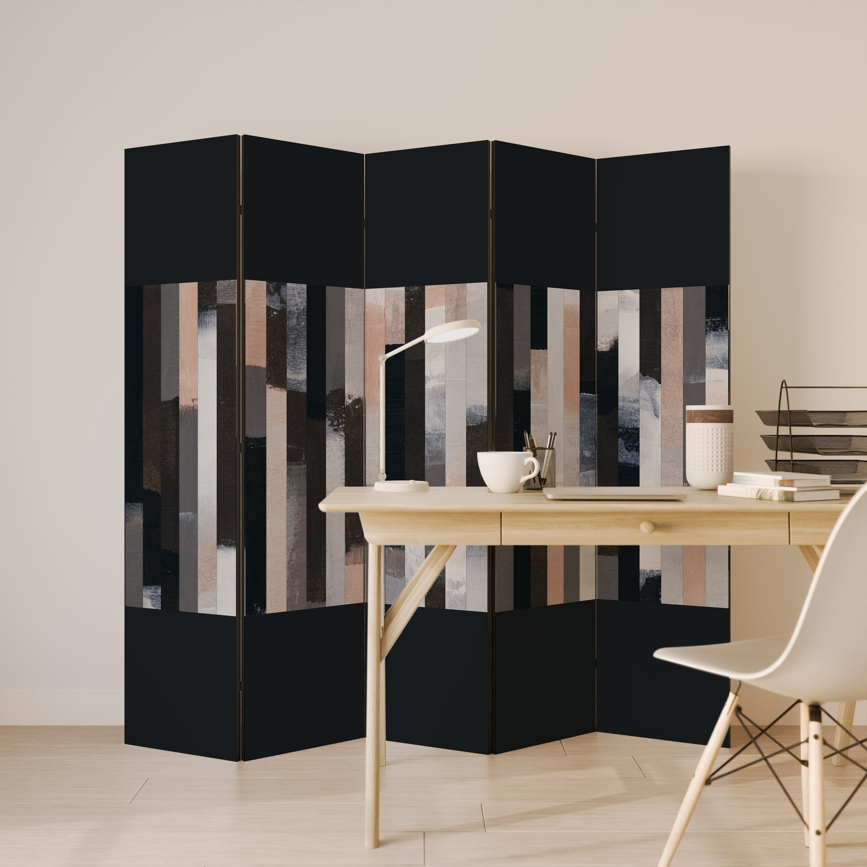 COLLAGE OF RECTANGLES 5-Panel Room Divider