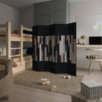 COLLAGE OF RECTANGLES Biombo Decorativo de 5 Painéis