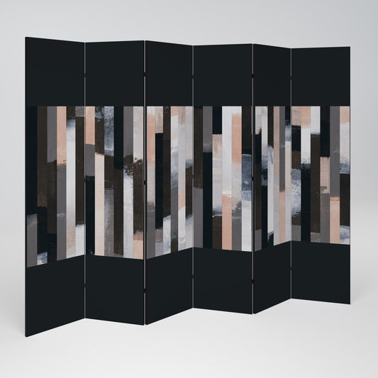 COLLAGE OF RECTANGLES Biombo de 6 Painéis
