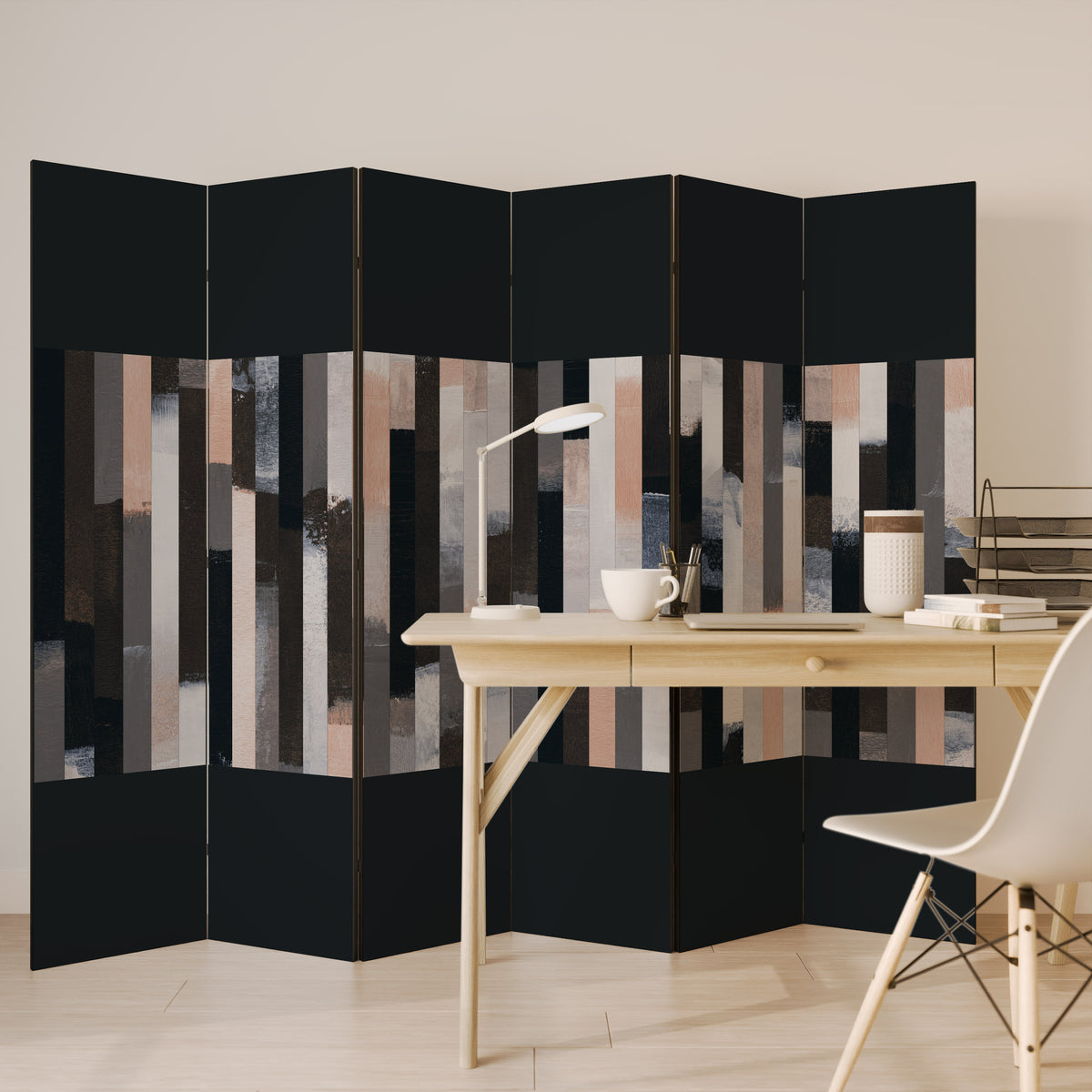 COLLAGE OF RECTANGLES 6-Panel Room Divider