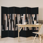 COLLAGE OF RECTANGLES Decorative 6-Panel Room Divider