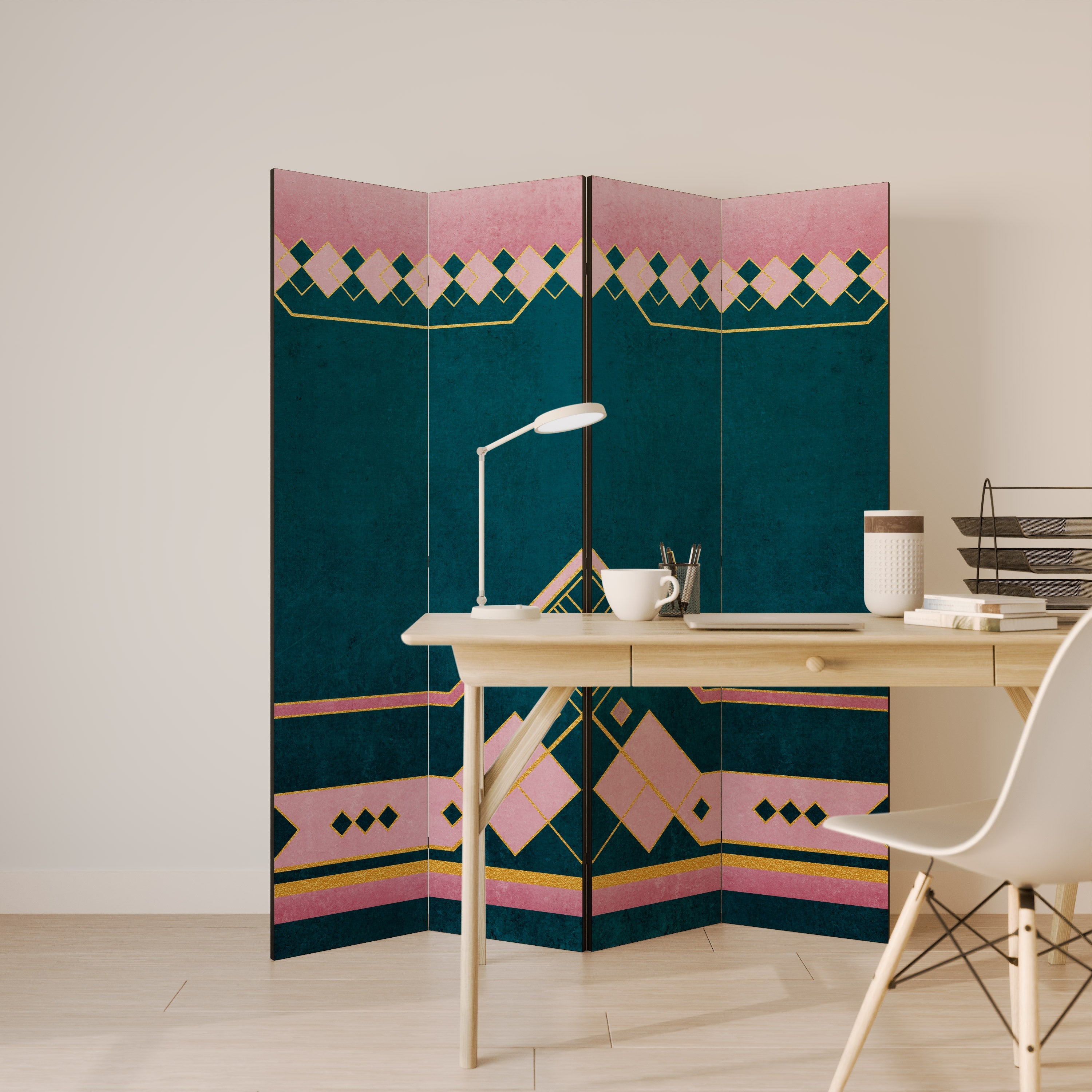 ROYAL COMPOSITION Biombo Decorativo de 4 Painéis