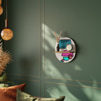 GEOMETRIC RHAPSODY Prateleira Oval Decorativa em Efeito Carvalho