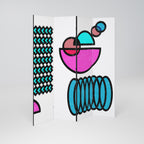 GEOMETRIC RHAPSODY Biombo Decorativo de 4 Painéis