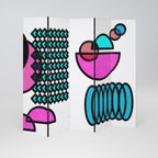 GEOMETRIC RHAPSODY Biombo de 5 Painéis