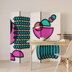 GEOMETRIC RHAPSODY Biombo Decorativo de 5 Painéis