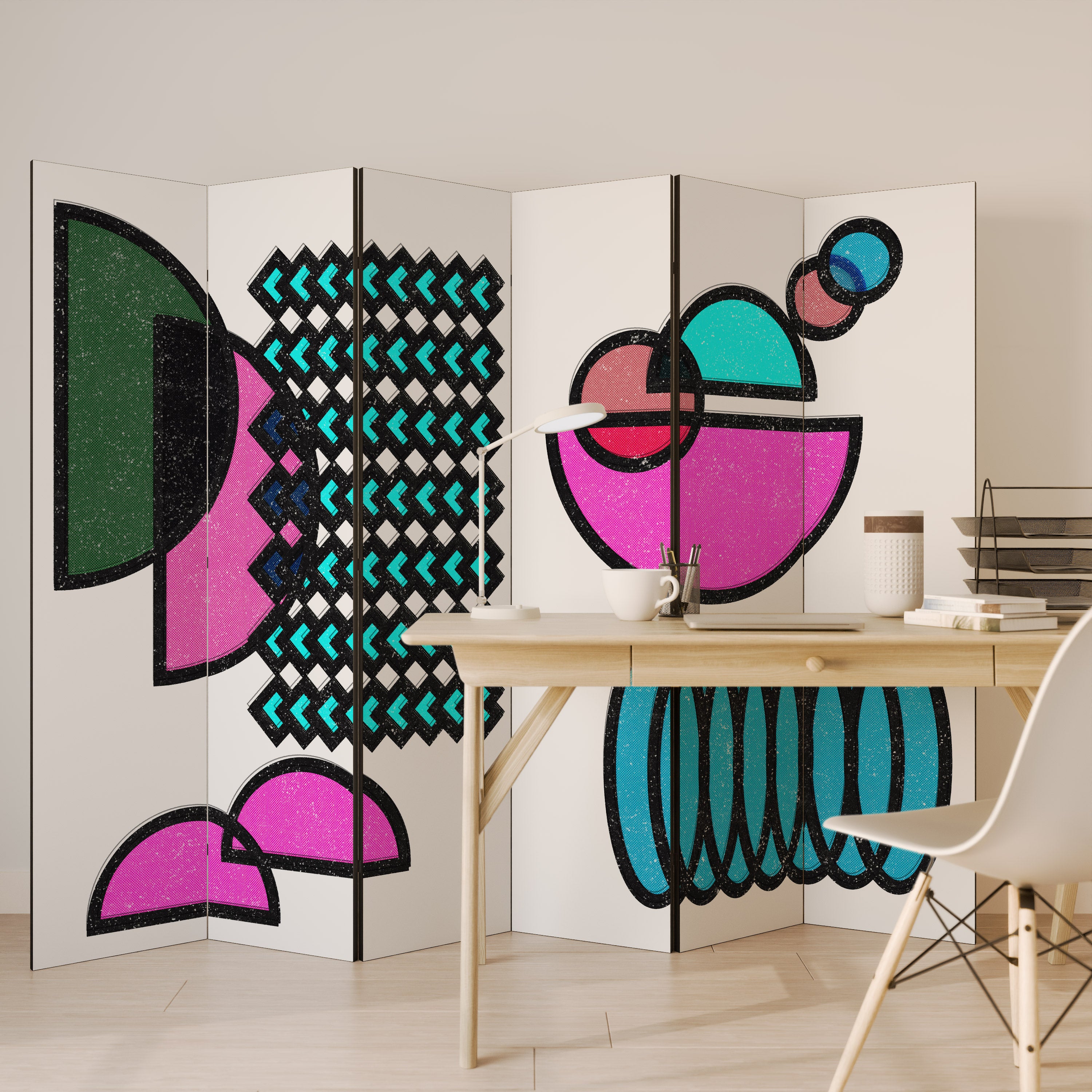 GEOMETRIC RHAPSODY Biombo de 6 Painéis