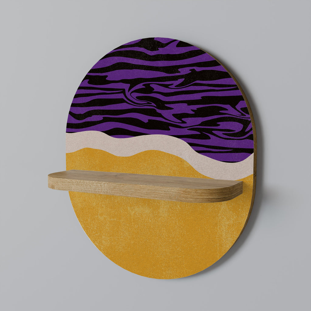 INDEPENDENT BORDER Prateleira Oval Decorativa em Efeito Carvalho