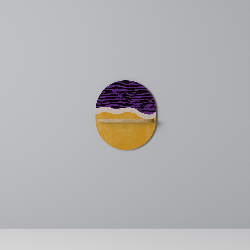 INDEPENDENT BORDER Prateleira Oval Decorativa em Efeito Carvalho