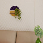 INDEPENDENT BORDER Round Art Shelf In Oak Effect