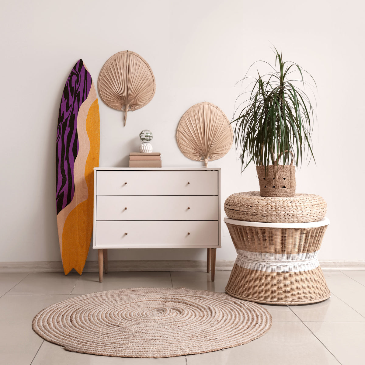 INDEPENDENT BORDER Painel Decorativo Prancha de Surf