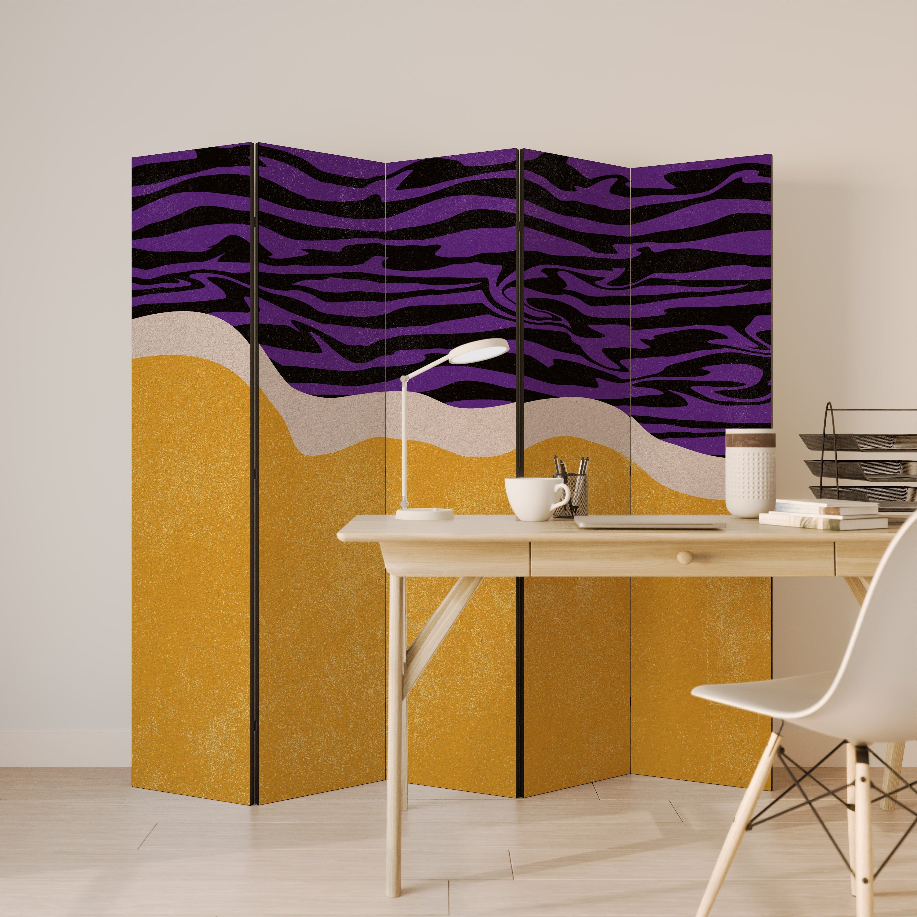 INDEPENDENT BORDER Biombo Decorativo de 5 Painéis