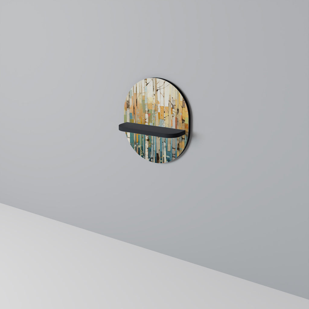 BIRCH KALEIDOSCOPE Prateleira Oval Decorativa em Acabamento Preto