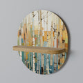 BIRCH KALEIDOSCOPE Prateleira Oval Decorativa em Efeito Carvalho