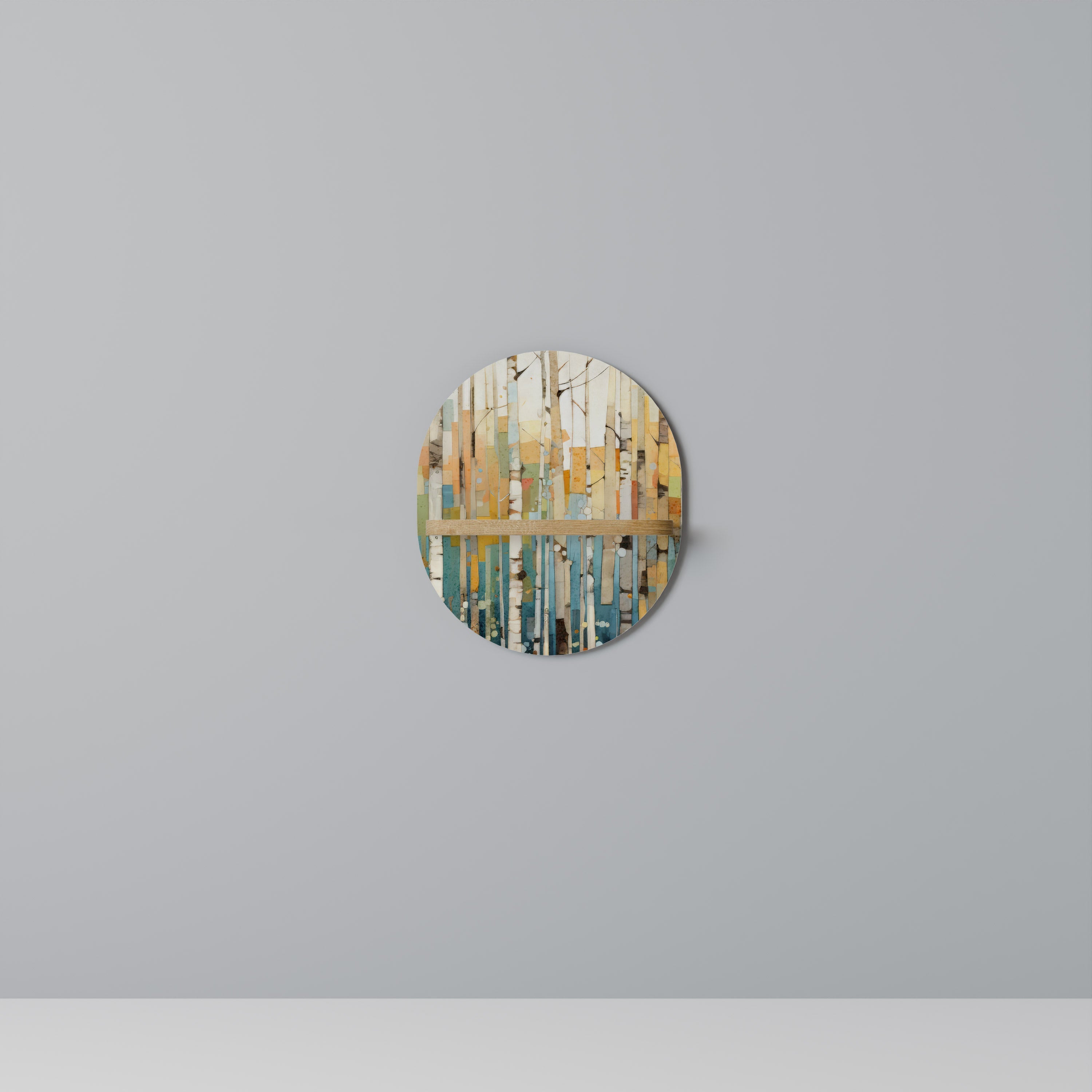 BIRCH KALEIDOSCOPE Prateleira Oval Decorativa em Efeito Carvalho